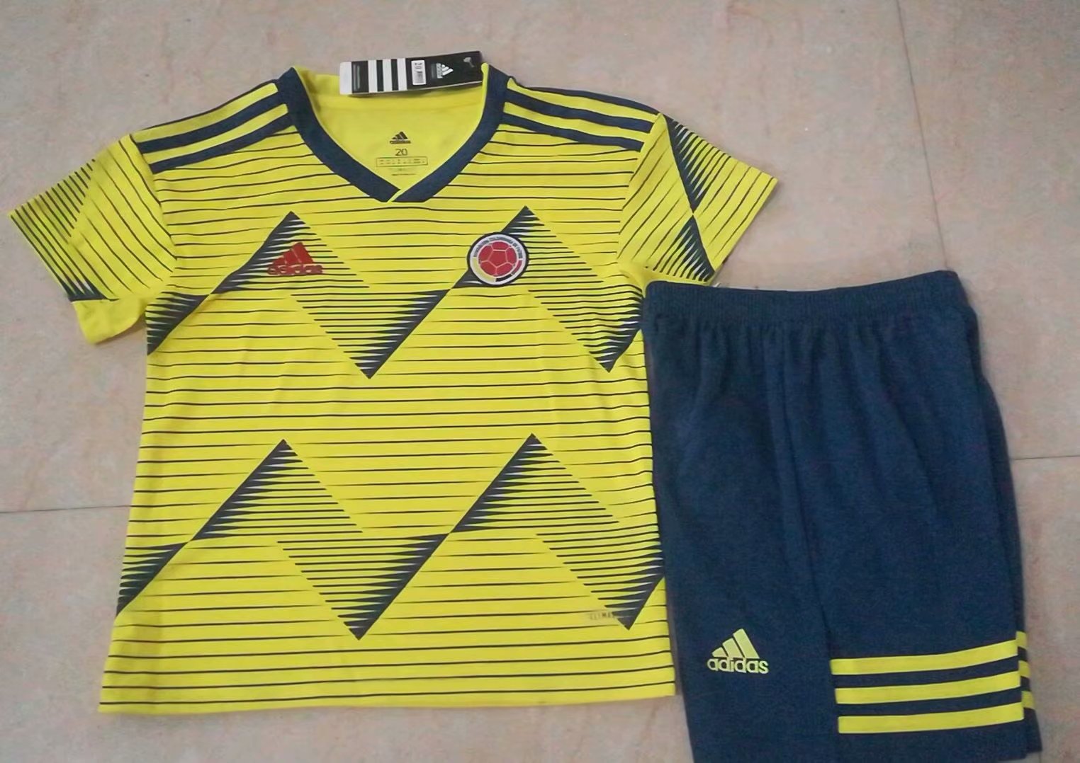 Kids-Colombia 19/20 Home Soccer Jersey